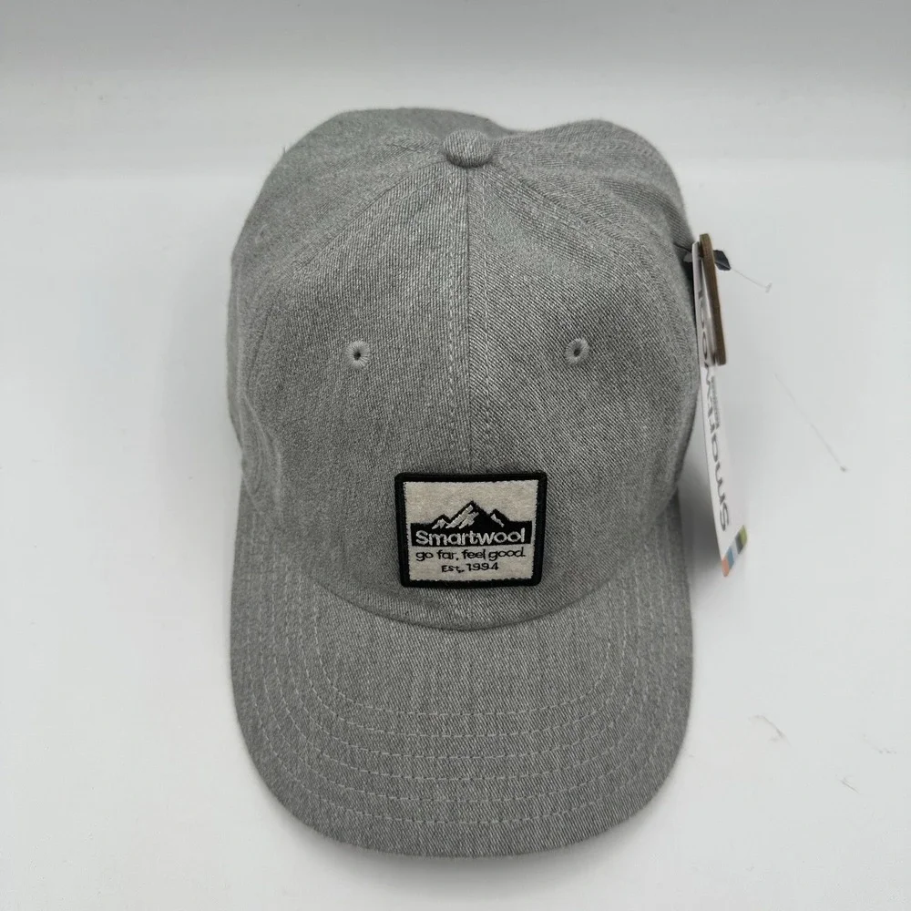 Smartwool Logo Ball Cap Hat Grey Strapback Adjustable‎ OSFM Baseball NWT